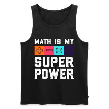 Funny Math Saying Mathematician Gift - Men's Premium Organic Tank Top - black - Front - AI Model Male 178 light (178cm)