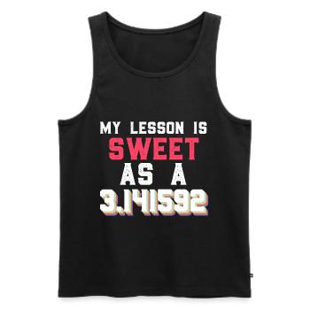 Mathematik Zahl Pi Spruch completely irrational - Männer Premium Bio Tank Top - Schwarz - Vorne - AI Model Male 178 light (178cm)
