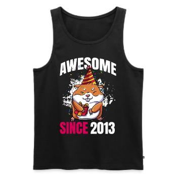 Awesome Since 2013 - 10th Hamster Birthday - Men's Premium Organic Tank Top - black - Front - Michal (187cm)