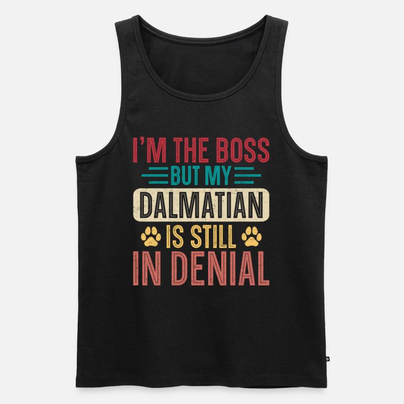 Dalmatiner Lustiger Spruch - Männer Premium Bio Tank Top - Schwarz