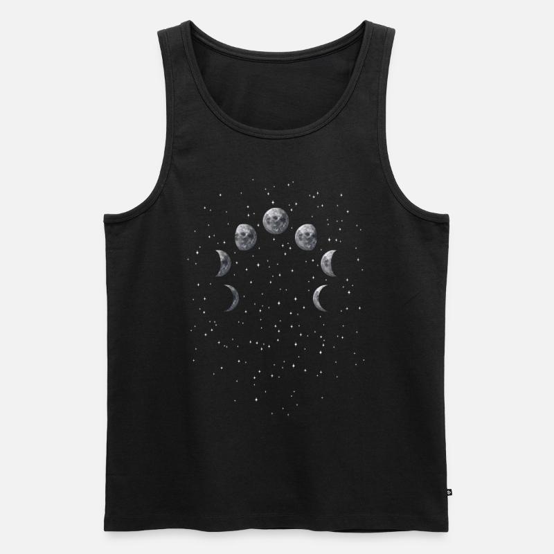 Lunar Eclipse Astronomy Telescope - Men's Premium Organic Tank Top - black