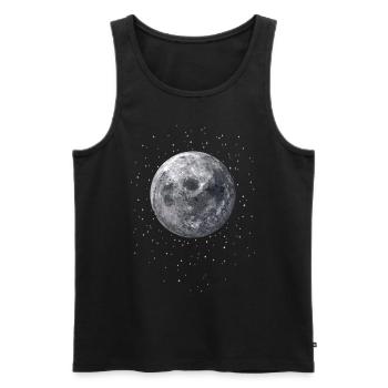 Luna Stars Moon Galaxy Astronomy - Men's Premium Organic Tank Top - black - Front - AI Model Male 178 light (178cm)