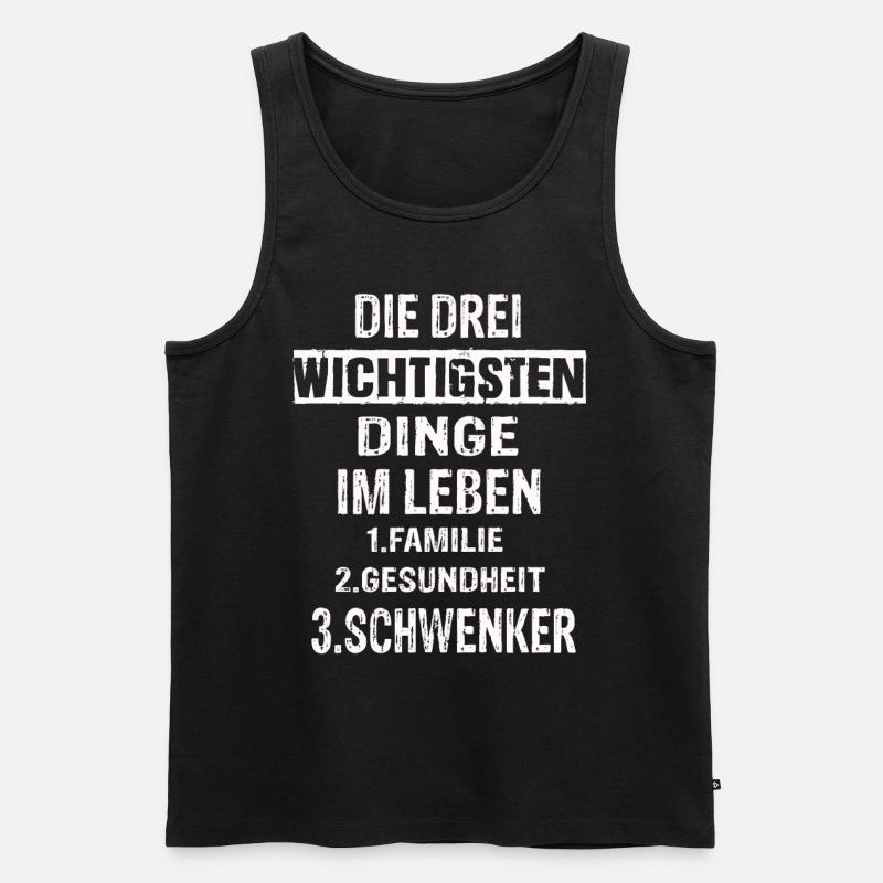 Schwenken - Männer Premium Bio Tank Top - Schwarz