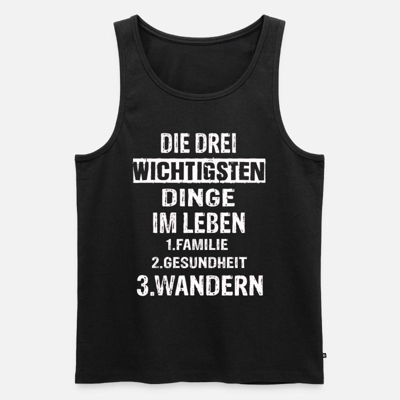Wandern - Männer Premium Bio Tank Top - Schwarz
