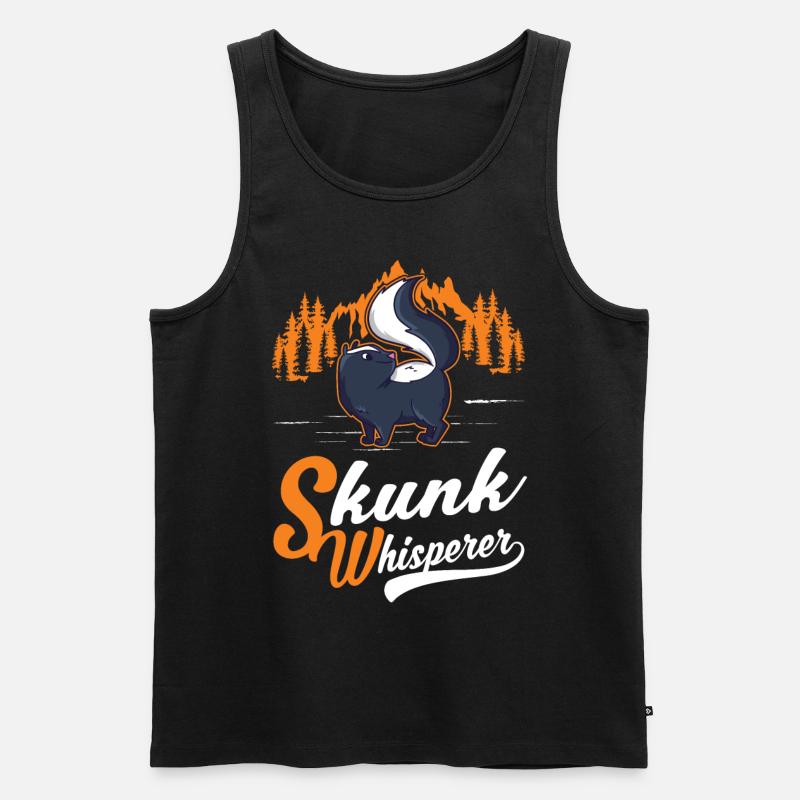 Stinktier Flüsterer - Männer Premium Bio Tank Top - Schwarz