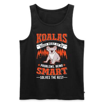Koala Gift Koala Bear - Men's Premium Organic Tank Top - black - Front - Michal (187cm)