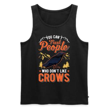 Crow Raven Crow Crow Husbandry Crow Breeder - Men's Premium Organic Tank Top - black - Front - AI Model Male 178 light (178cm)