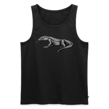 Komodowaran I Komododrache Motiv für Reptilien - Männer Premium Bio Tank Top - Schwarz - Vorne - AI Model Male 178 light (178cm)