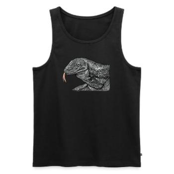 Komodowaran I Komododrache Motiv für Reptilien - Männer Premium Bio Tank Top - Schwarz - Vorne - Michal (187cm)