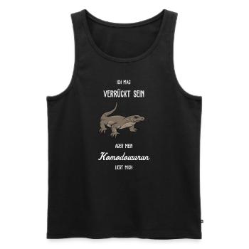 Komodowaran I Komododrache Motiv für Reptilien - Männer Premium Bio Tank Top - Schwarz - Vorne - AI Model Male 178 light (178cm)