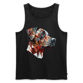 Geometric Labrador Head Abstract Polygonal Pet Dog - Männer Premium Bio Tank Top - Schwarz - Vorne - Michal (187cm)