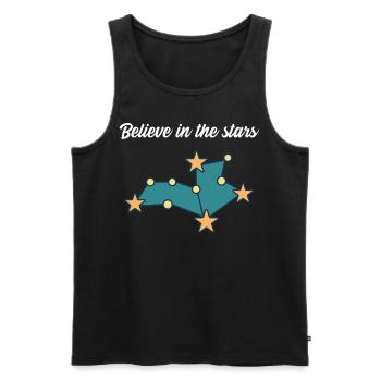 Believe in the stars - Astrology Horoscope - Männer Premium Bio Tank Top - Schwarz - Vorne - Michal (187cm)