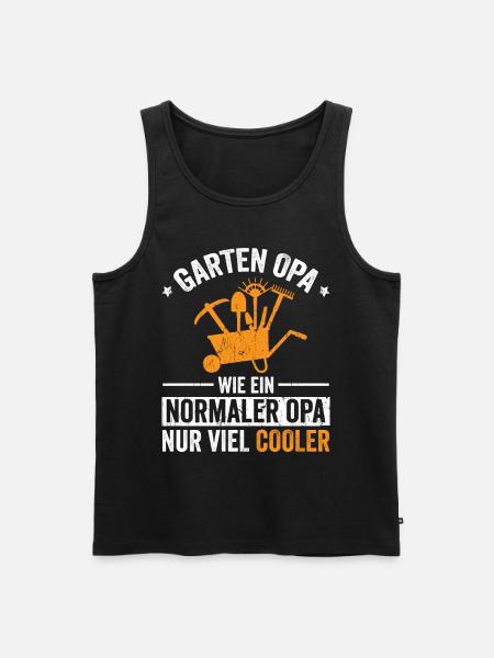 Garten Opa - Männer Premium Bio Tank Top - Schwarz