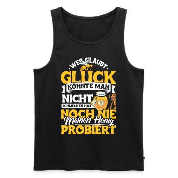 Bienen Imker Honig - Männer Premium Bio Tank Top - Schwarz - Vorne - Michal (187cm)