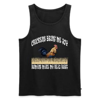 Chicken Chickens Chicken coop Christmas Gift - Men's Premium Organic Tank Top - black - Front - Michal (187cm)