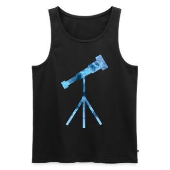 Astronomie des amateurs de télescopes - Débardeur bio Premium Homme - noir - Devant - Michal (187cm)
