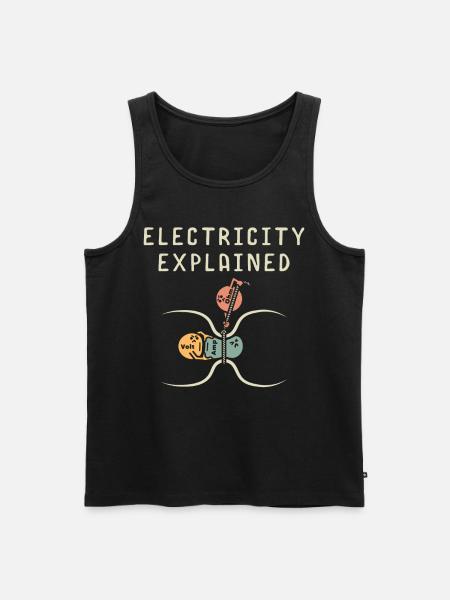 Electrician Electrical Student - Men's Premium Organic Tank Top - black