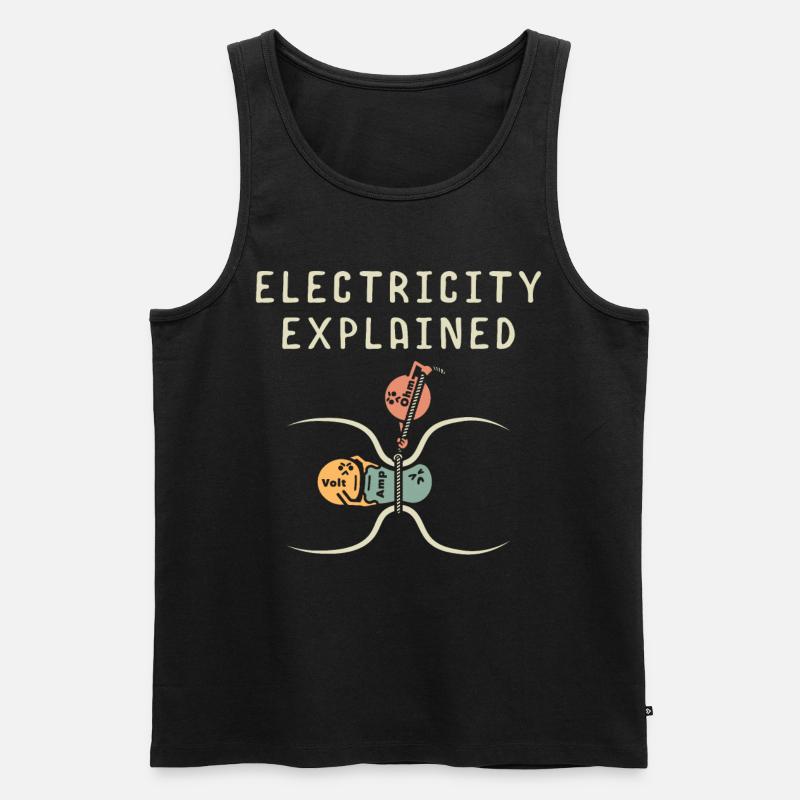 Elektriker Elektrischer Student - Männer Premium Bio Tank Top - Schwarz