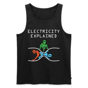 Electron physics - Men's Premium Organic Tank Top - black - Front - Michal (187cm)