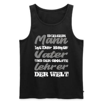 Vater Und Lehrer - Männer Premium Bio Tank Top - Schwarz - Vorne - Michal (187cm)