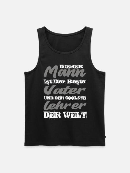 Vater Und Lehrer - Männer Premium Bio Tank Top - Schwarz