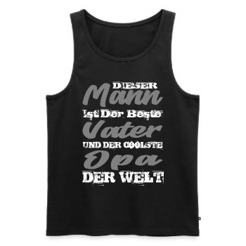 Vater Und Opa - Männer Premium Bio Tank Top - Schwarz - Vorne - Michal (187cm)