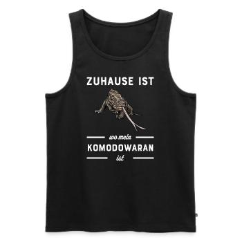 Komodowaran I Komododrache Motiv für Reptilien - Männer Premium Bio Tank Top - Schwarz - Vorne - AI Model Male 178 light (178cm)