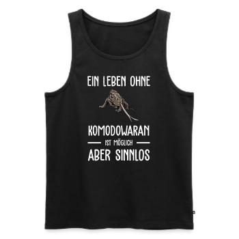 Komodowaran I Komododrache Motiv für Reptilien - Männer Premium Bio Tank Top - Schwarz - Vorne - AI Model Male 178 light (178cm)