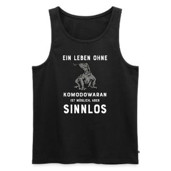 Komodowaran I Komododrache Motiv für Reptilien - Männer Premium Bio Tank Top - Schwarz - Vorne - Michal (187cm)