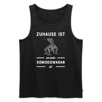 Komodowaran I Komododrache Motiv für Reptilien - Männer Premium Bio Tank Top - Schwarz - Vorne - Michal (187cm)