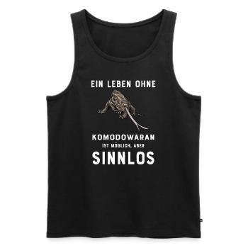 Komodowaran I Komododrache Motiv für Reptilien - Männer Premium Bio Tank Top - Schwarz - Vorne - AI Model Male 178 light (178cm)