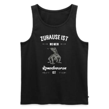 Komodowaran I Komododrache Motiv für Reptilien - Männer Premium Bio Tank Top - Schwarz - Vorne - AI Model Male 178 light (178cm)