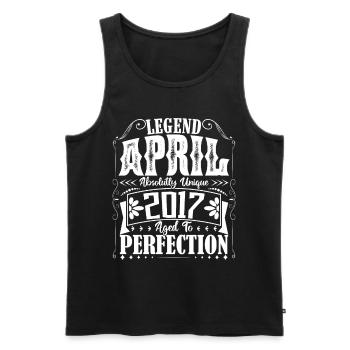 April 2017. Geburtstag April 2017. Geschenk 2017. - Männer Premium Bio Tank Top - Schwarz - Vorne - AI Model Male 178 light (178cm)