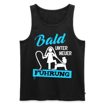 JGA Bräutigam T-Shirt Junggesellenabschied Männer - Männer Premium Bio Tank Top - Schwarz - Vorne - Michal (187cm)