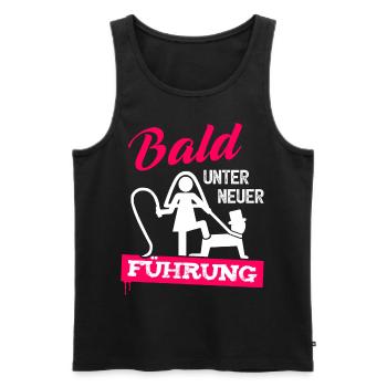 Junggesellenabschied Bräutigam T-Shirt JGA Männer - Männer Premium Bio Tank Top - Schwarz - Vorne - Michal (187cm)