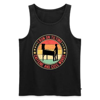 Pinball Pinball Player - Men's Premium Organic Tank Top - black - Front - AI Model Male 178 light (178cm)