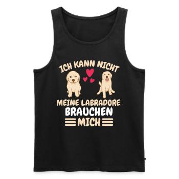 Hunde Hundebesitzer Lustiges Geschenk Labrador - Männer Premium Bio Tank Top - Schwarz - Vorne - Michal (187cm)