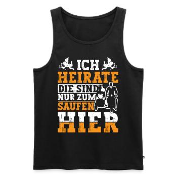 Ich Heirate Junggesellenabschied - Männer Premium Bio Tank Top - Schwarz - Vorne - Michal (187cm)