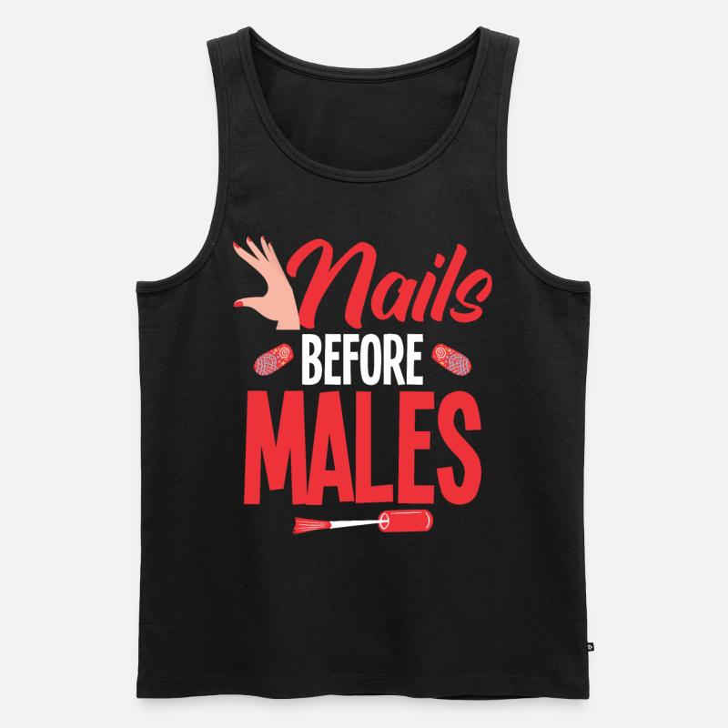 Nagellack Nageldesign Manicure Nagelstudio Nails - Männer Premium Bio Tank Top - Schwarz