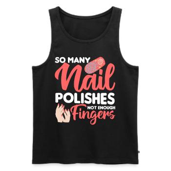 Nagellack Nageldesign Manicure Nagelstudio Nägel - Männer Premium Bio Tank Top - Schwarz - Vorne - Michal (187cm)