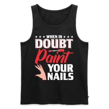 Nagellack Nageldesign Manicure Nagelstudio Nails - Männer Premium Bio Tank Top - Schwarz - Vorne - Michal (187cm)