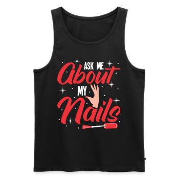 Nagellack Nageldesign Manicure Nagelstudio Nägel - Männer Premium Bio Tank Top - Schwarz - Vorne - Michal (187cm)