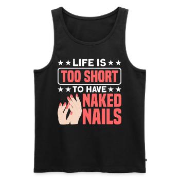 Nagellack Nageldesign Manicure Nagelstudio Nails - Männer Premium Bio Tank Top - Schwarz - Vorne - Michal (187cm)