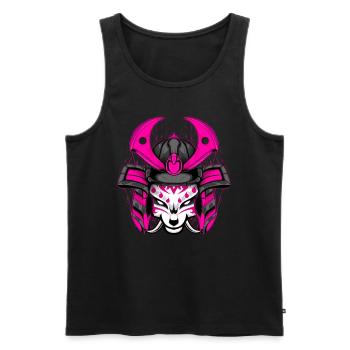 Kitsun Vaporwave Japanische Kami Vaporwave Kitsune - Männer Premium Bio Tank Top - Schwarz - Vorne - Michal (187cm)