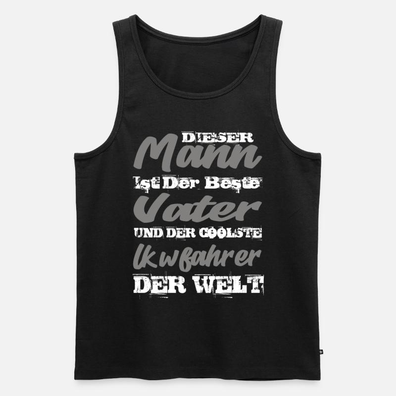 Lkwfahrer - Männer Premium Bio Tank Top - Schwarz
