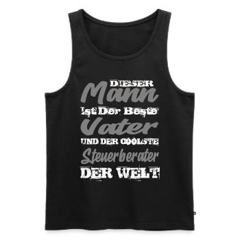 Steuerberater - Männer Premium Bio Tank Top - Schwarz - Vorne - Michal (187cm)