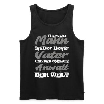 Anwalt - Männer Premium Bio Tank Top - Schwarz - Vorne - Michal (187cm)