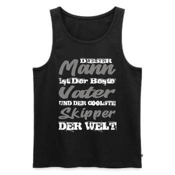 Skipper - Männer Premium Bio Tank Top - Schwarz - Vorne - Michal (187cm)