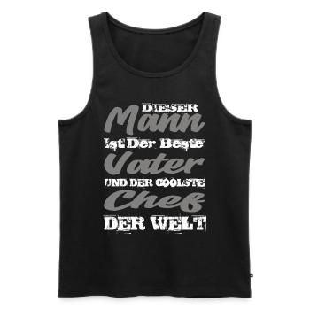 Chef - Männer Premium Bio Tank Top - Schwarz - Vorne - Michal (187cm)