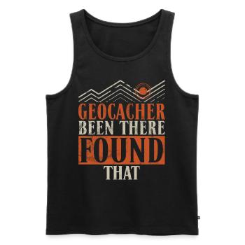 Lustiger Geocaching GPS Spruch Geocacher - Männer Premium Bio Tank Top - Schwarz - Vorne - AI Model Male 178 light (178cm)